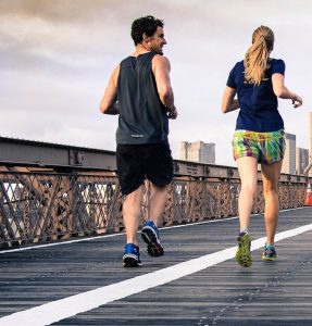 A couple running